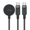 Kabel 3w1 Acefast C6-11 USB-C - 2x USB-C / Qi 480Mb/s 100W 1.2m - czarny